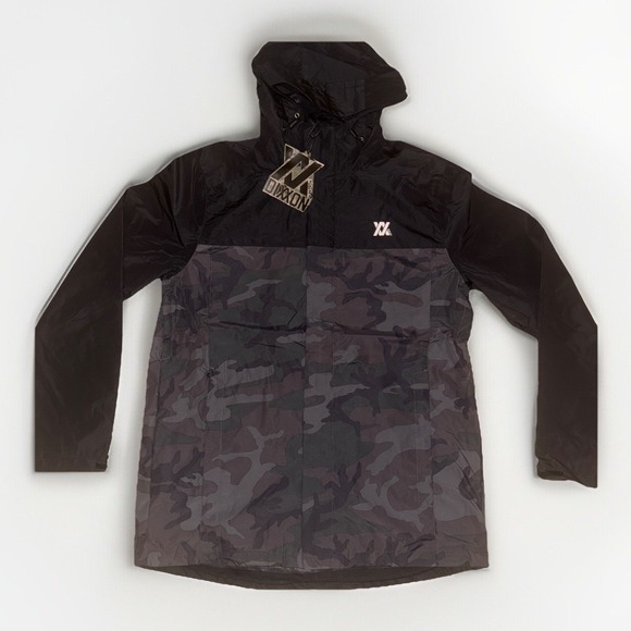 NEW Dixxon Flannel Company Camo Hooded Zip Jacket Mens‎ Large - Picture 1 of 9
